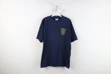 Vintage 90s Union Made Mens Large Faded UAW United Auto Workers T-Shirt Blue USA