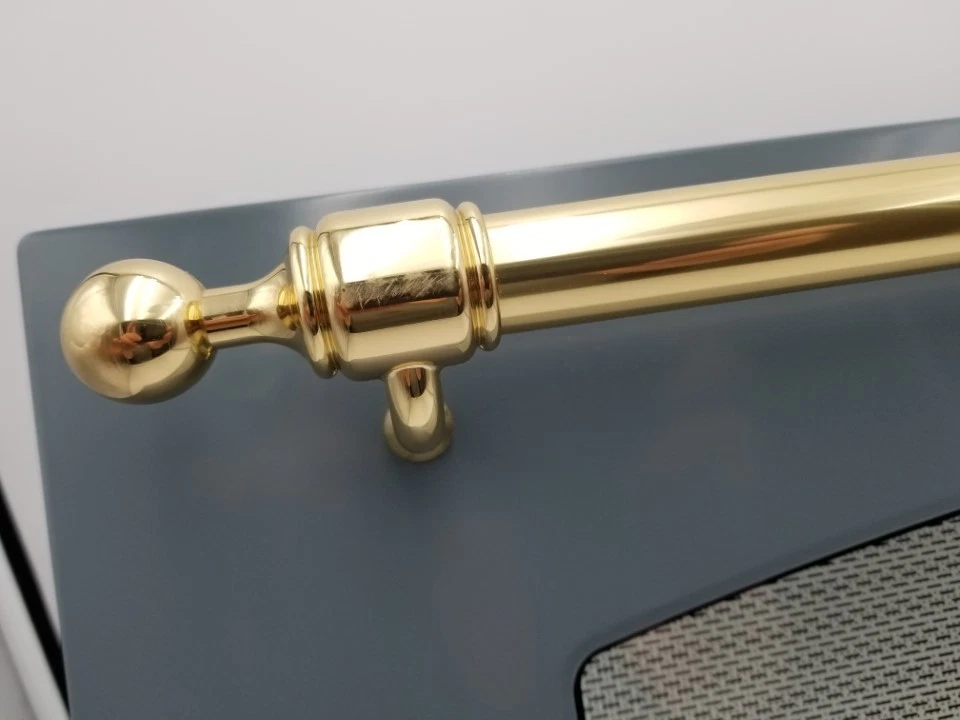 ILVE Nostalgie Dual Fuel Range 2nd Oven Door Blue Green w/Brass Handle ~ U1-5a - Image 4 of 4