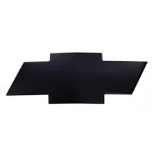 01-02 Chevy Silverado HD Front Billet Aluminum Bowtie Grille Emblem Smooth Black