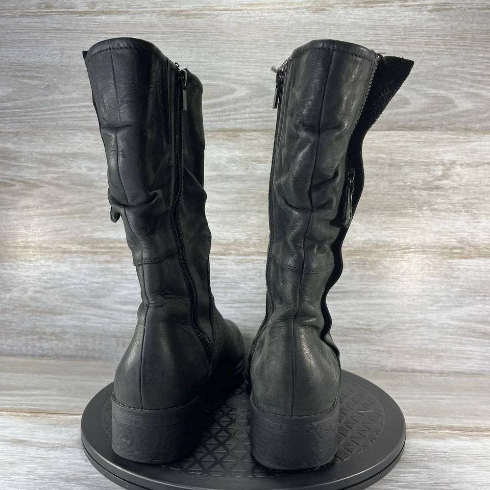 Clarks Women’s Mansi Black Leather Juniper Moto Riding Boots Size 8.5 - Image 4 of 4