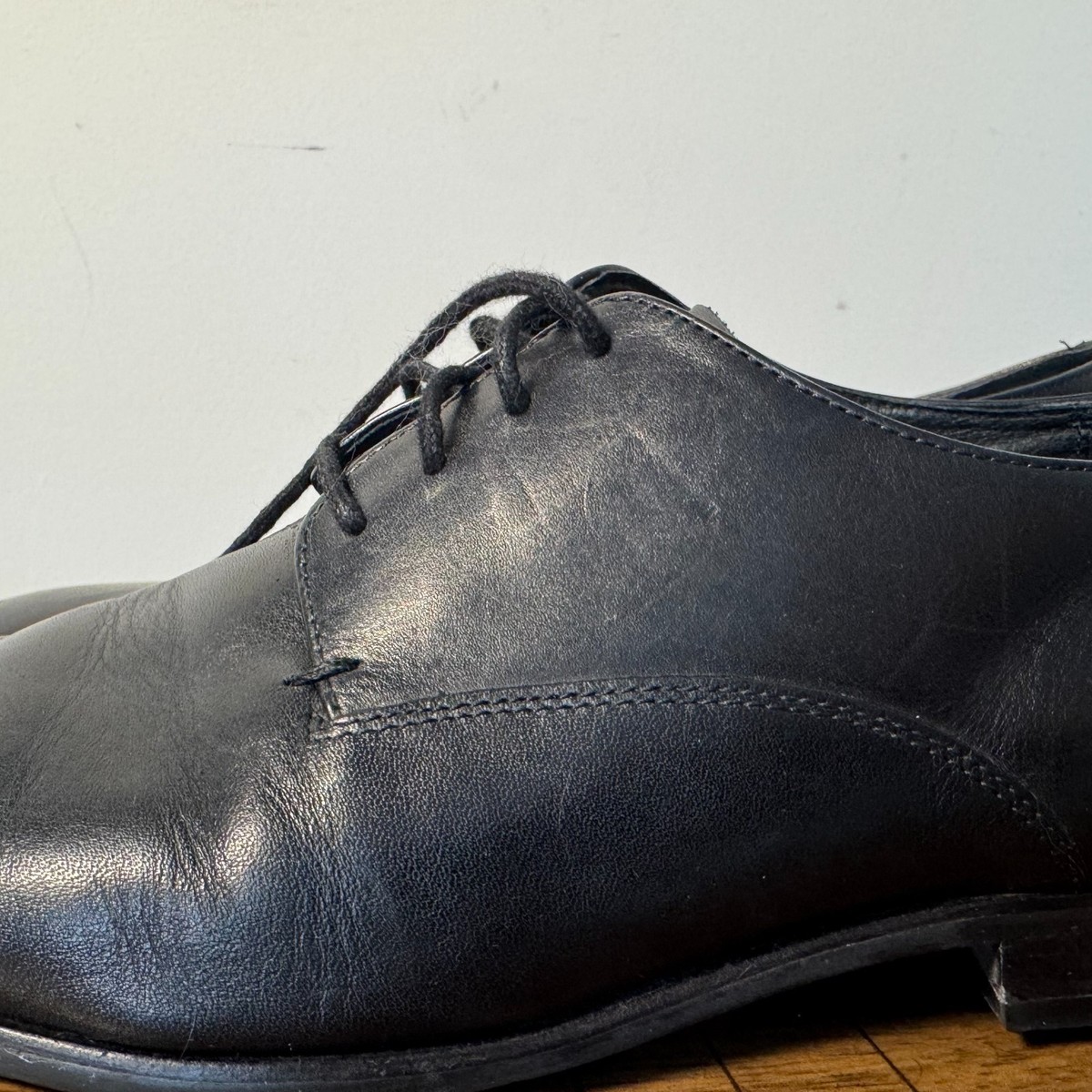 Gordon Rush Men Black Leather Cap Toe Oxford Dress Shoes Mitchell Style Sz 9 1/2 Gordon Rush Manning Black Leather Oxford Dress Shoes Mens 9  main image 3