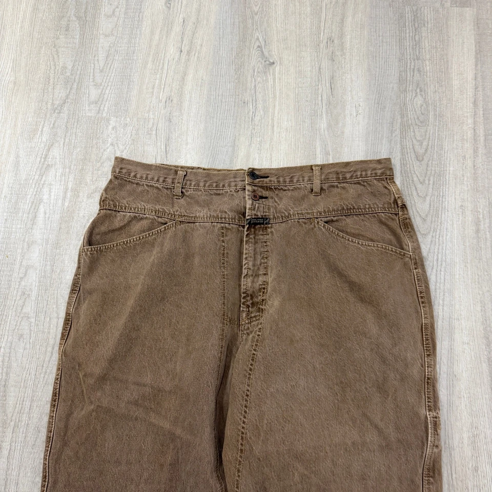 Vintage Marithe Francois Girbaud Jeans Men's 42M (Fits 42x29) Brown Baggy 90s  - Image 3 of 4