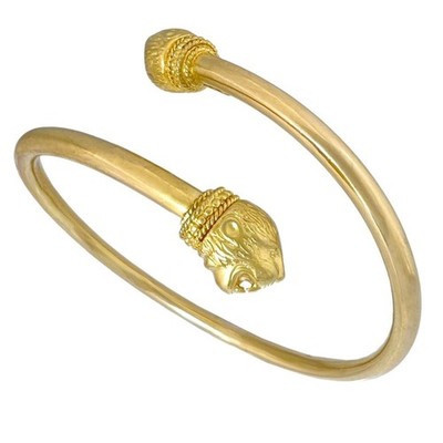 Ilias LALAoUNIS Bracelet, Animal Head, 750 Gold, K18 Yellow Gold