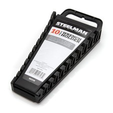 Steelman 10 Tool Wrench Holder, Organizer, Rack, Black 55318