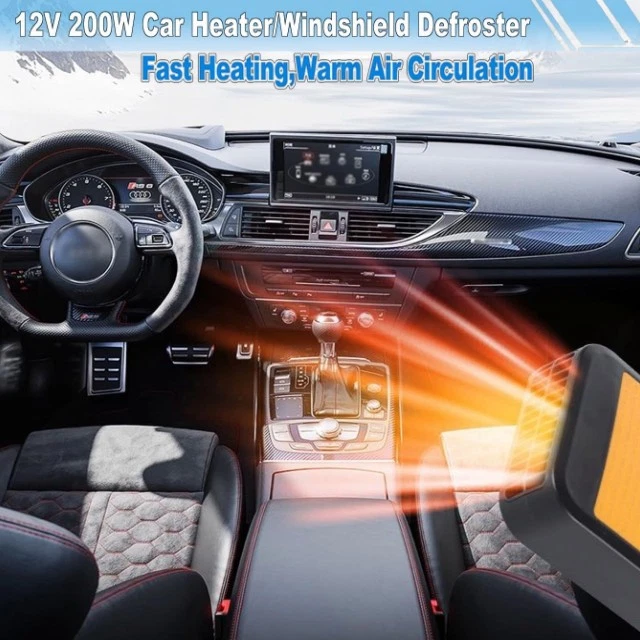 12V Portable Car Heater 200W - Auto Windshield Defogger Defroster Vehicle Heater - Image 3 of 4