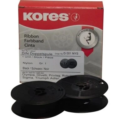 1 bis 50x Kores Farbband, Gruppe 1, DIN DS, Nylon, schwarz - SPARE BIS ZU 71%