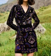 Farm Rio Arabesque Mix Scarves Wrap Mini Dress Size 2XS