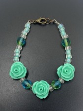 Green/Blue Flower Kids Bracelet