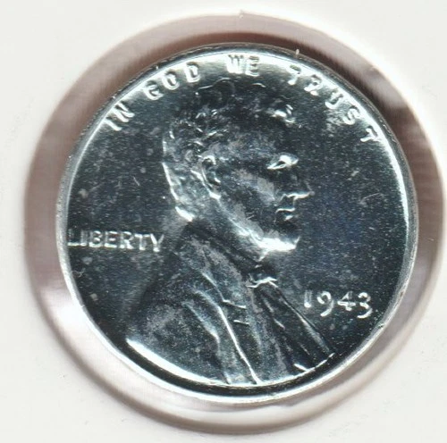 1943 WWII Lincoln Wheat Steel Penny Collectible US Collection Very Good War Coin