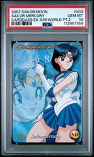 PSA 10 Pop 1 Mercury N10 EX Sailor Moon World Part 2 Carddass C58
