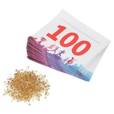 Running Bib Number 7x6 Inch, 1-100 Medals Waterproof Competitor Number