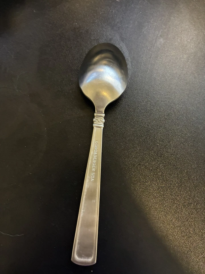 Vajilla Longaberger, tradiciones tejidas, acero inoxidable, cuchara, 6 pulgadas Foto 3 de 4