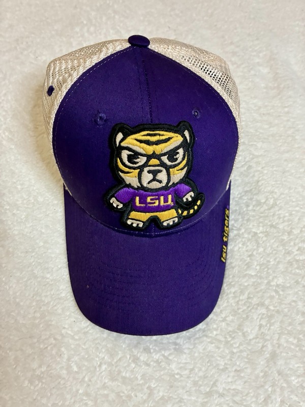 LSU Tiger Cub Mesh Trucker Hat Purple/ Cream Snap Back Baseball Cap Louisiana St