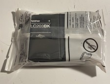 GENUINE BROTHER LC203BK Black Ink Cartridge New Sealed No Box