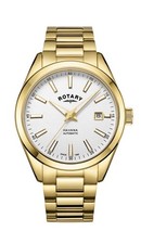 Image of New Gents Rotary Havana Automatic Gold Plated Bracelet Date GB05081/02 RRP £259
