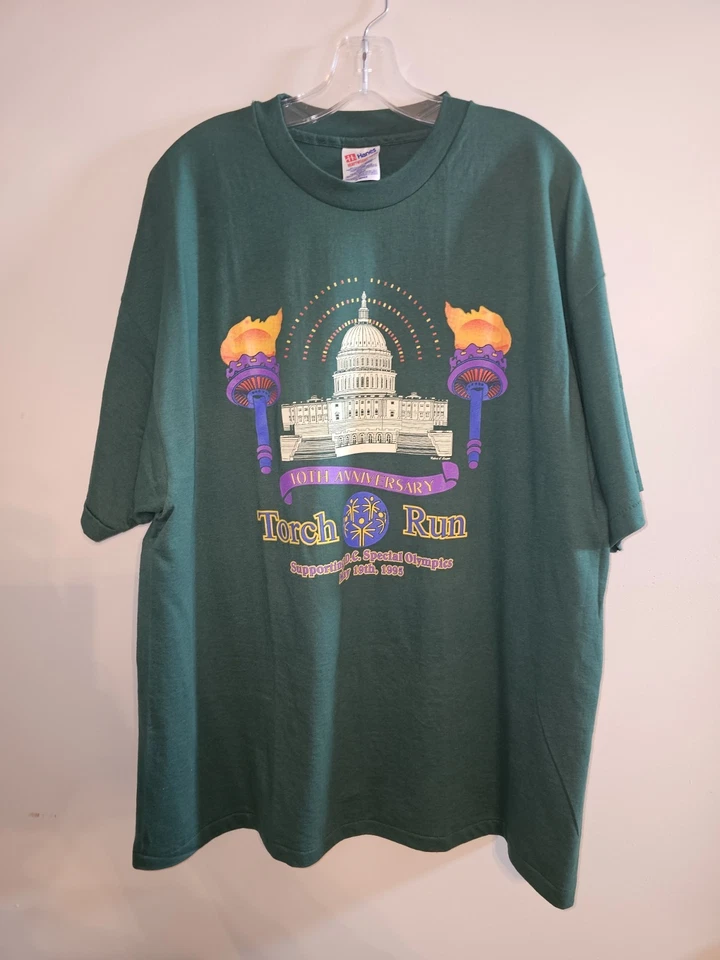 Camiseta de colección 1995 Olimpiadas Especiales Washington 2xl Xxl Para Hombre Verde Puntada Única Foto 3 de 4
