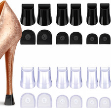 24 Pcs Heel Caps for High Heels, Heel Repair Caps Covers Heel Stoppers 3 Sizes