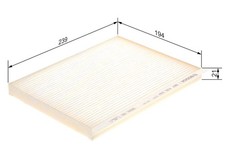 For BOSCH 1 987 435 097 PASS COMPARTMENT FILTER