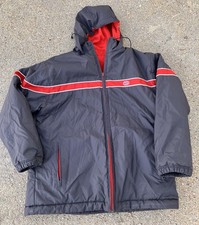 VTG 90s Nike Reversible Hooded Parka, Large, Gray/Red