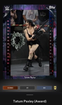 Tatum Paxley (Award) Polychrome Final Cut Iconic - Topps Slam WWE Canvas 26