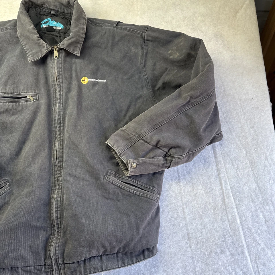 Chaqueta Tri Mountain Vintage Lona Acolchada Detroit Ropa de Trabajo Estilo Para Hombre Talla XL Foto 3 de 4