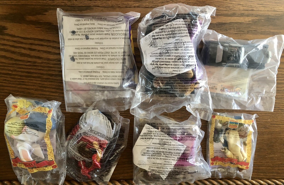 Vintage Disney McDonalds Happy Meal & Burger King Toys - Lot of 7