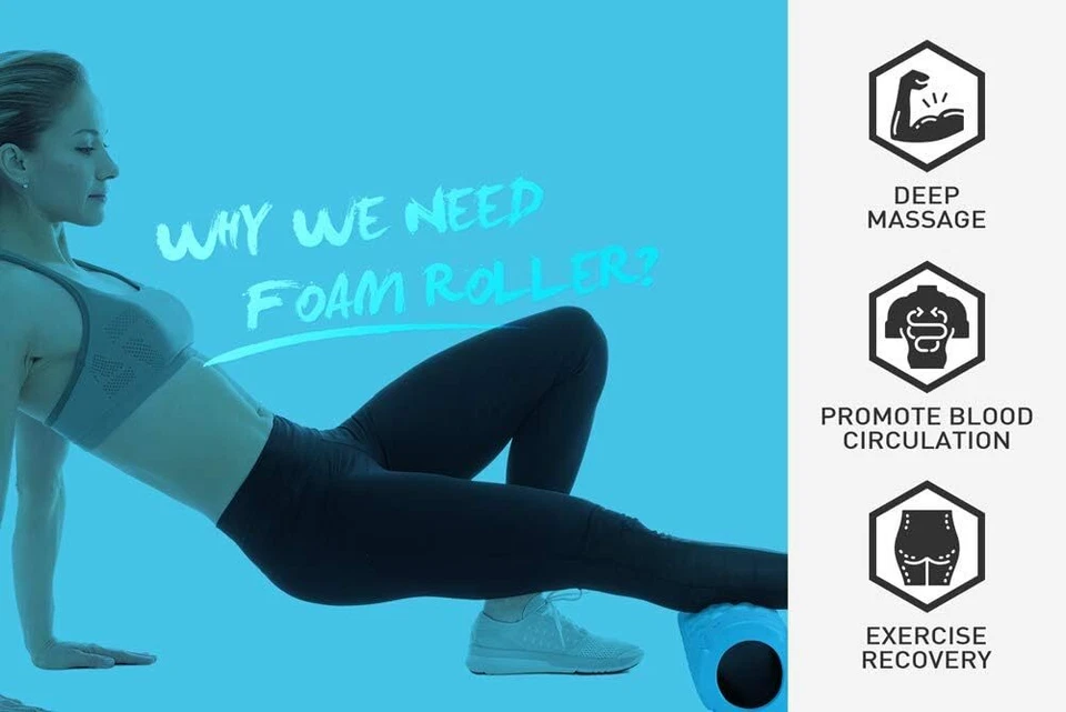 Rodillo de espuma Doeplex 11,8" fitness alivio del dolor recuperación muscular masaje rodante Foto 4 de 4