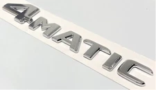 #2 CHROME 4MATIC REPLACEMENT FOR MERCEDES REAR TRUNK BADGE NAMEPLATE DECAL LID