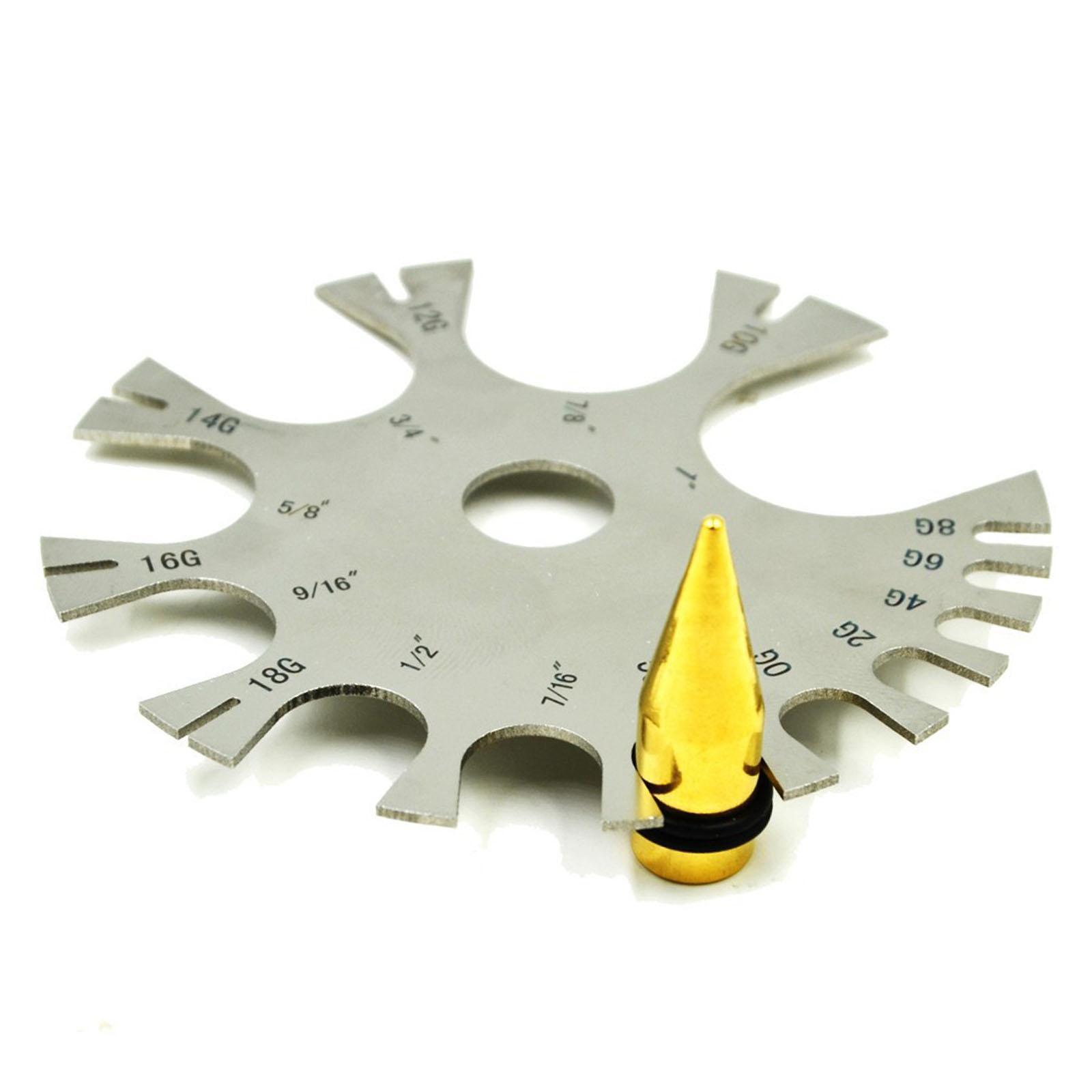 Body Jewelry Piercings Gauge Stainless Steel Gauge Wheel for Ear Nose eBay