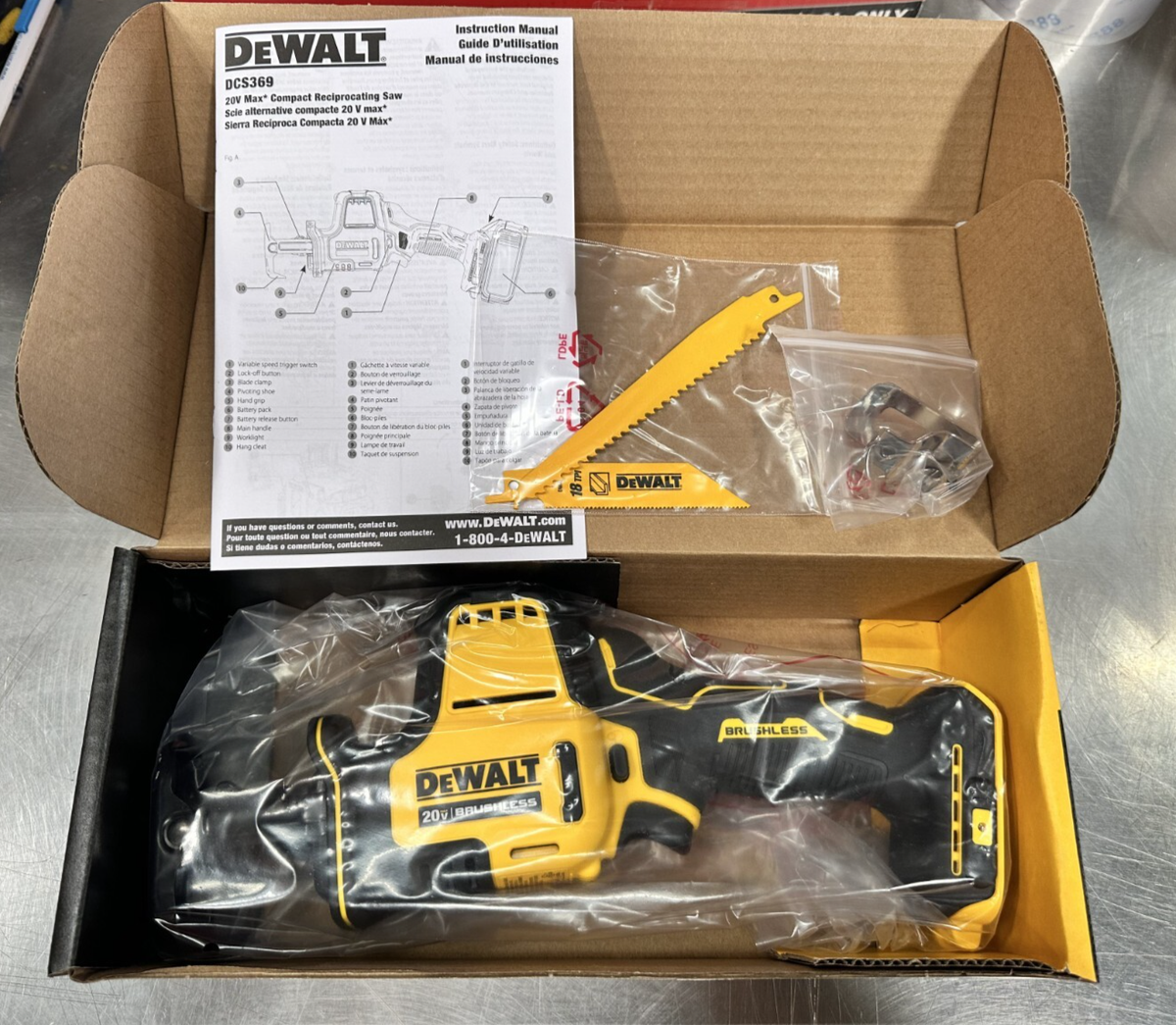 DEWALT Atomic 20V Cordless Reciprocating Saw (Tool Only) DCS369B