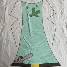 Men  s / Adult XL Rick And Morty Cosplay T-Shirt Halloween Costume Shirt White XL