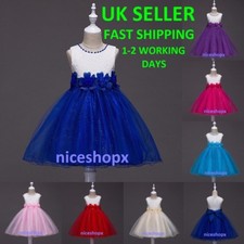 Girls Flower Bridesmaid Party Princess Prom Wedding Christening COMMUNION Dress