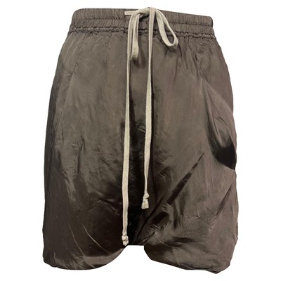 Rick Owens Cyclops S/S16 Drawstring Shorts In Satin Women Beige 