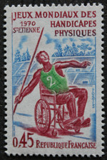 Timbre - FRANCE - Jeux Mondiaux handicapés physiques - 1970 - Neuf ** - YT1649
