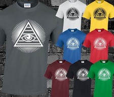 illuminati Mens T Shirt Fashion Mens Unisex Swag Hype Top