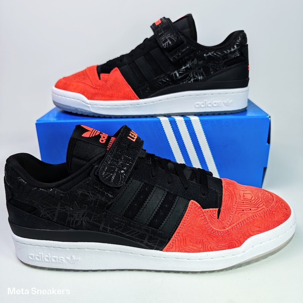 Adidas US 13 Men's Black/Orange/White Rare Atlanta Retro Forum Low - GZ6604  New