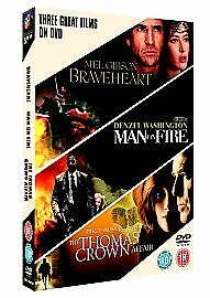 Braveheart/Man On Fire/The Thomas Crown Affair (DVD, 2006, 3-Disc Set, Box Set)