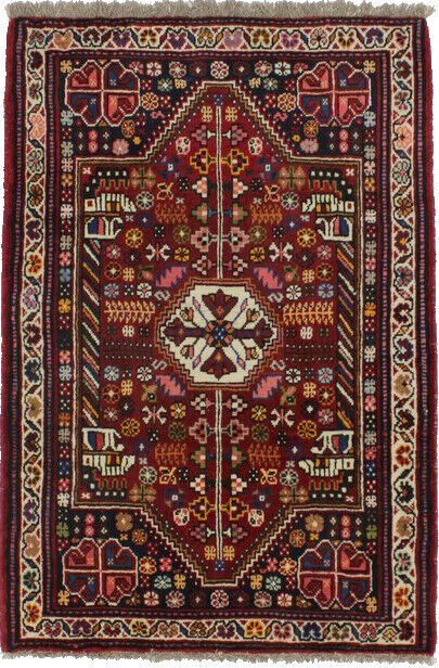 Hand-Knotted Tribal Small 3'5X5'2 Vintage Style Oriental Rug Farmhouse Carpet