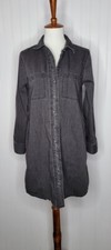 Madewell Long Sleeve Gray Denim Dress Women's Size Small