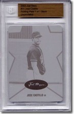 2003 Jose Castillo Rookie Press Plate RC BGS 1/1 Printing Plate