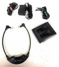 TV Ears 5.0 Analog Wireless Headset Listening System Charging Base, Black