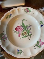 1 ASSIETTE CREUSES ANCIENNES KG LUNEVILLE en faïence  25 CM signature en creux