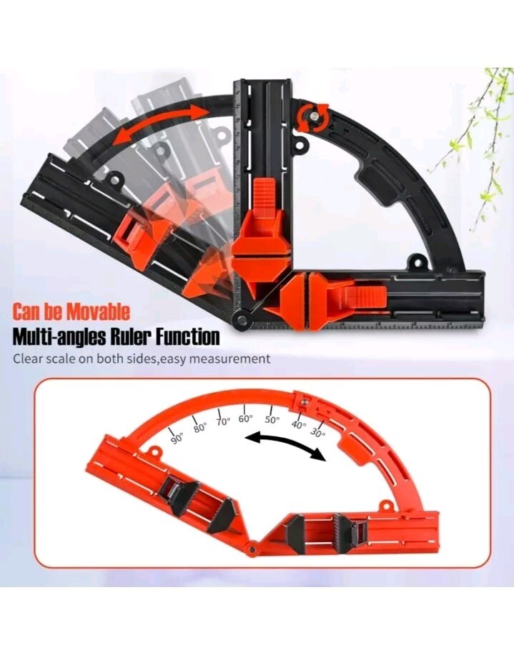 MITRE SIKU KAYU Spoles - Corner CLamp - Corner CLamp - 90-degree CLamp - Miter Right Angle CLamp Wood Glass Frame Angle Clamp 90 Degree Max Range 75mm I.935949168 - View #10