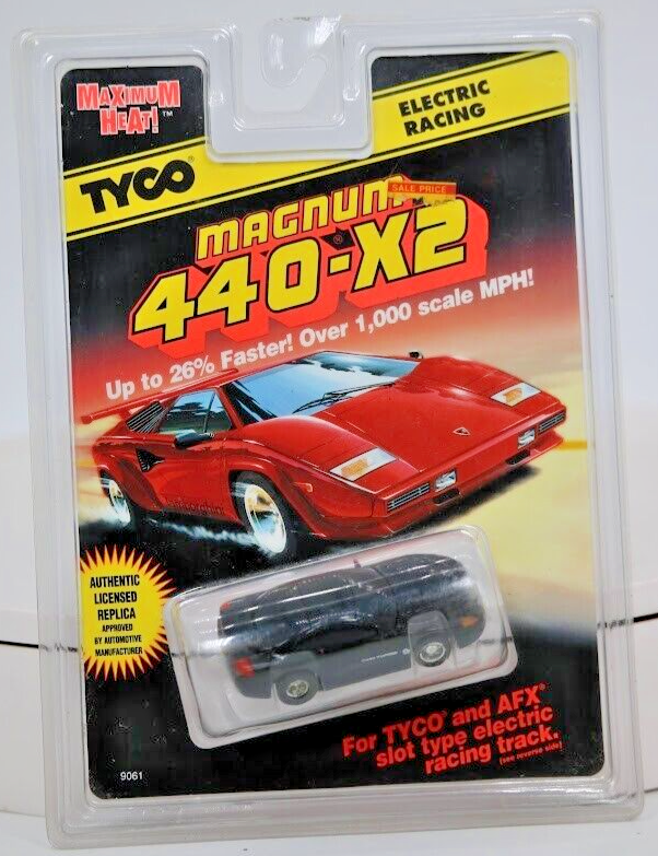 Vintage 1995 Tyco Mattel Hot Wheels Magnum 440-X2 Dodge Stealth Black Slot Car