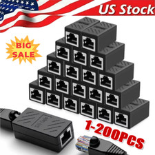 RJ45 Inline Coupler Cat6/Cat5e Ethernet Network Cable Extender Connector lot