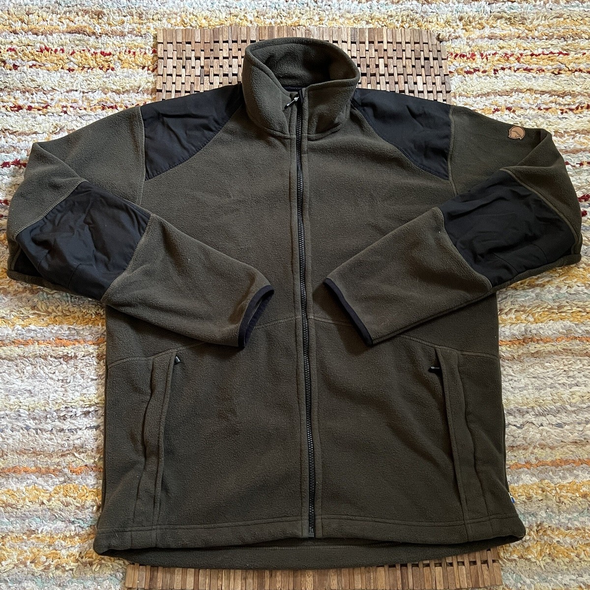 Fjallraven Fj?llr?ven Birka Full Zip Fleece Jacket Sweater Brown Black  Men's XL | eBay