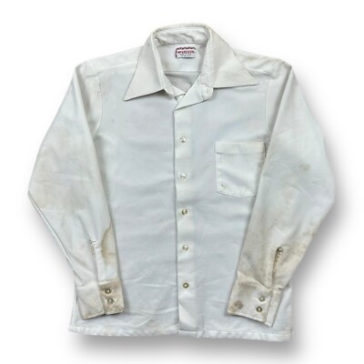 Vintage 50s McGregor Button Up Shirt Men s Medium Sanforized Union Made Disco