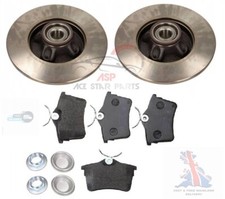 CITROEN BERLINGO REAR BRAKE DISCS & PADS 1.6 DIESEL HDI 08 TO 15 C/W BEARINGS