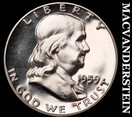 1959 Franklin Half Dollar- Lustrous Choice Gem Proof  #i6270