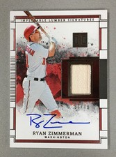 Ryan Zimmerman 2025 Panini Impeccable Lumber Signatures /78 WASHINGTON NATIONALS